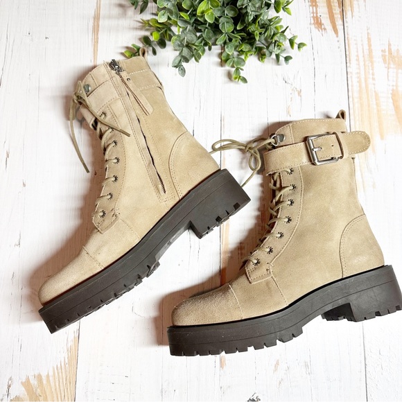 Sam Edelman Junip Brown Combat Lace Up Ankle Boots size US 5 NWOB - Picture 6 of 11